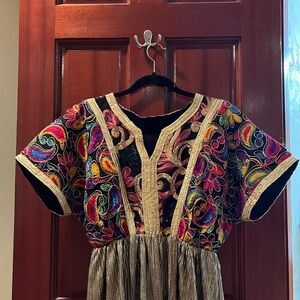 Colorful Embroidered Gown